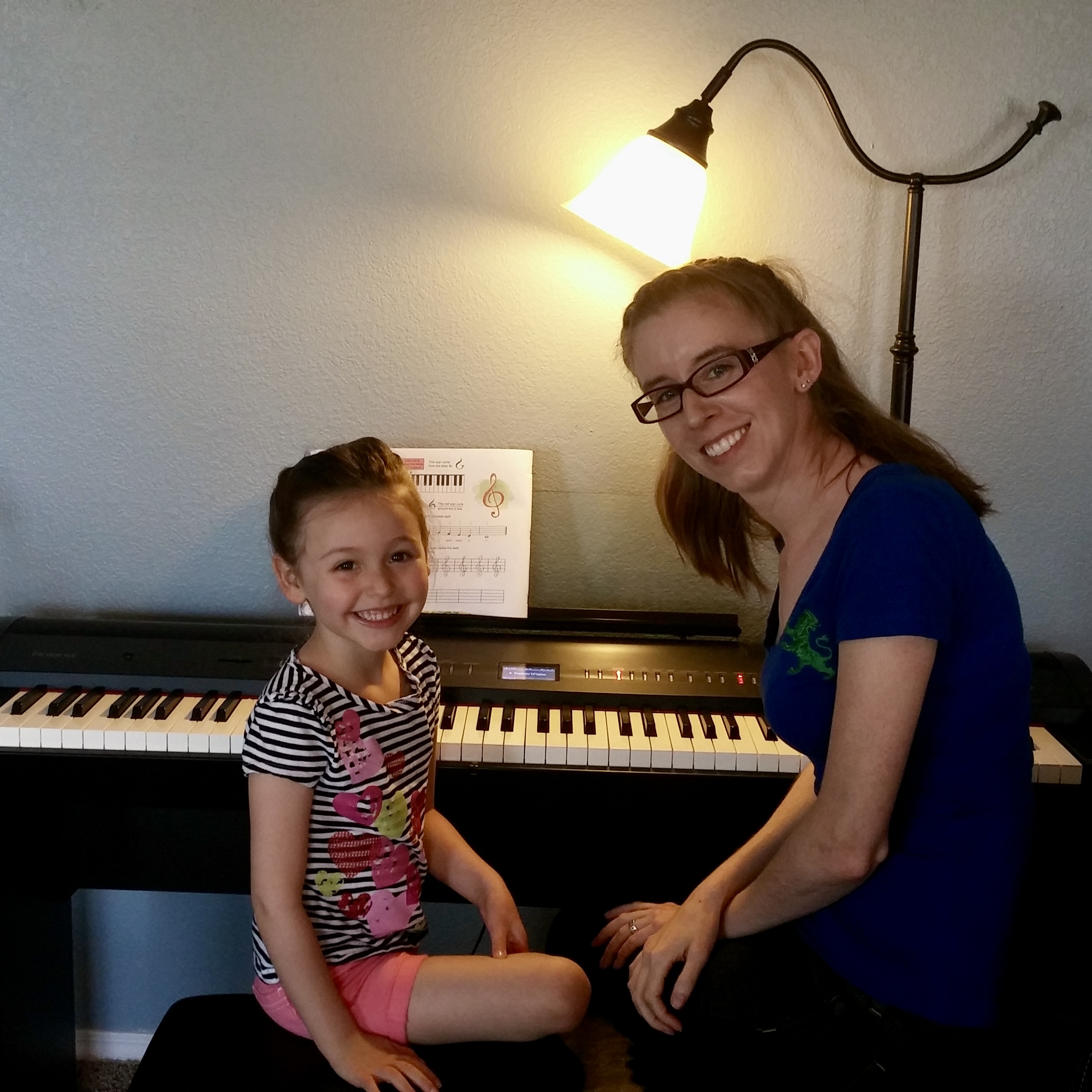 Young piano student at Music on the Westside